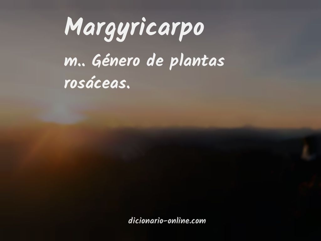 Significado de margyricarpo