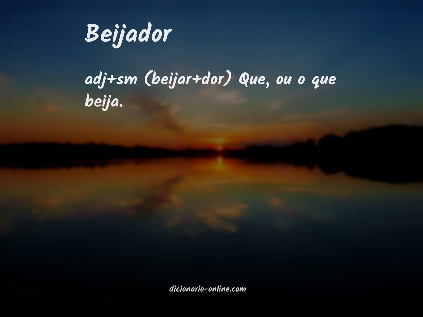 Significado de beijador