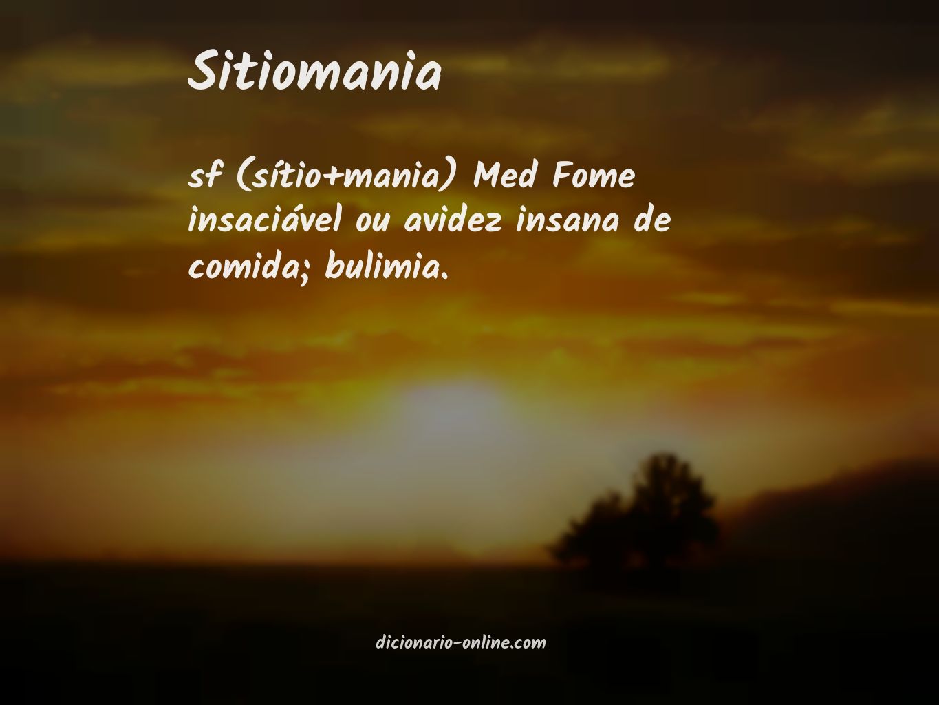 Significado de sitiomania