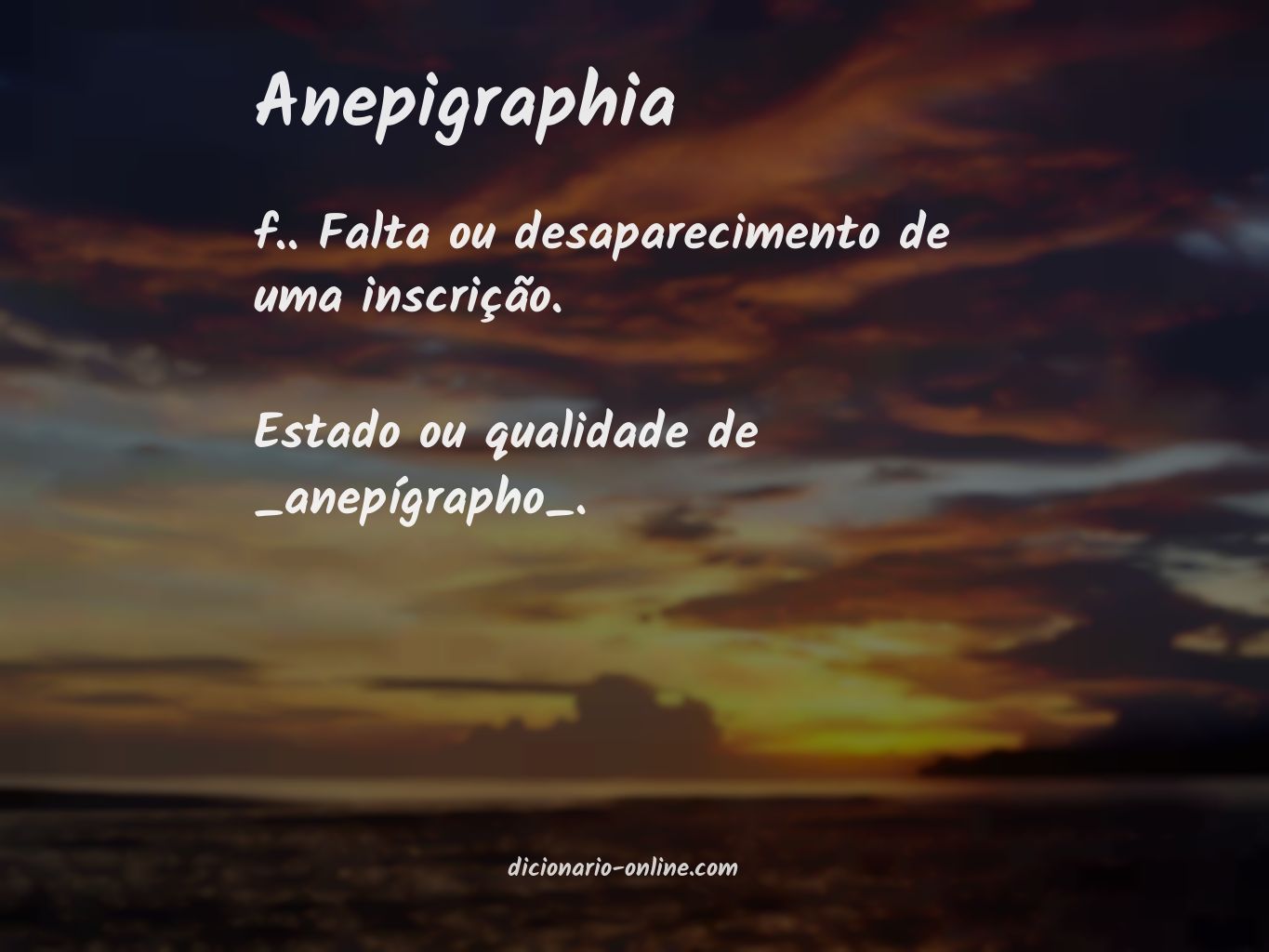 Significado de anepigraphia