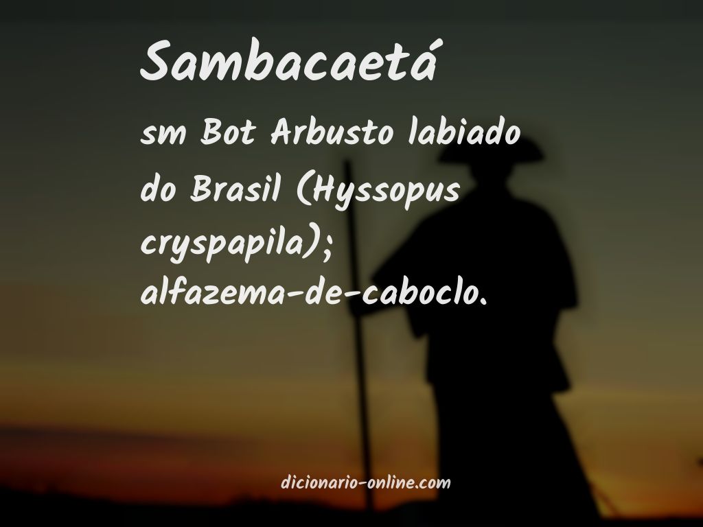 Significado de sambacaetá