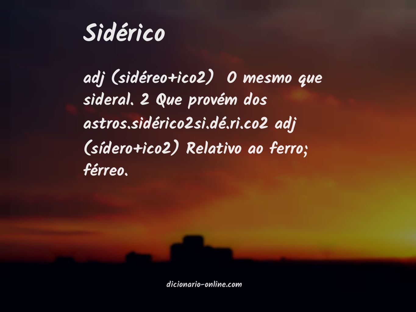 Significado de sidérico