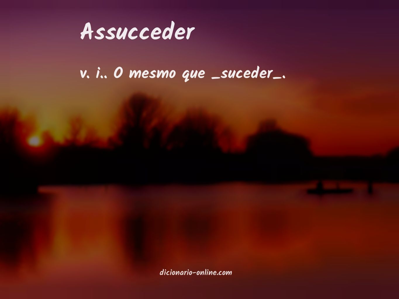 Significado de assucceder