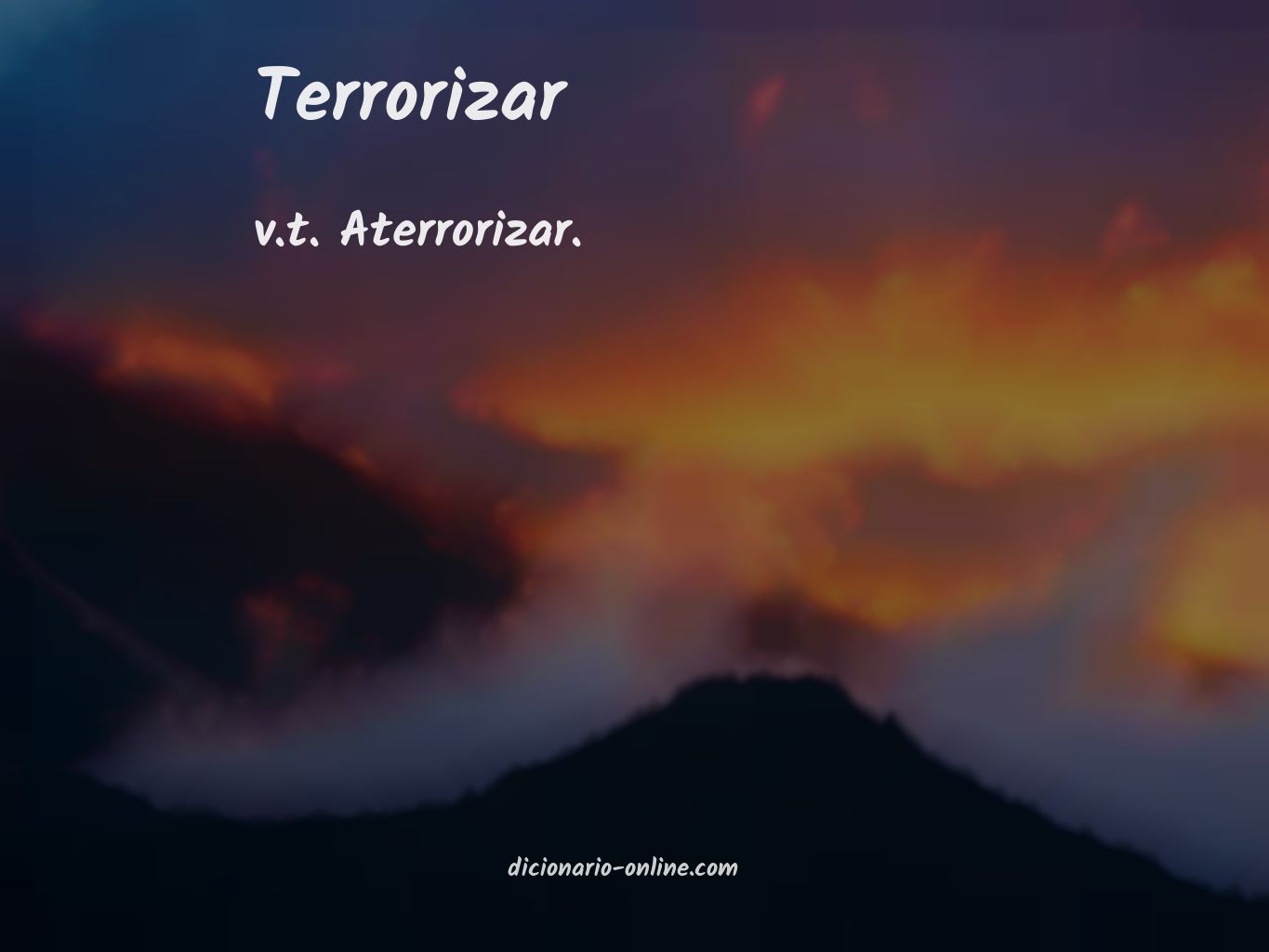 Significado de terrorizar