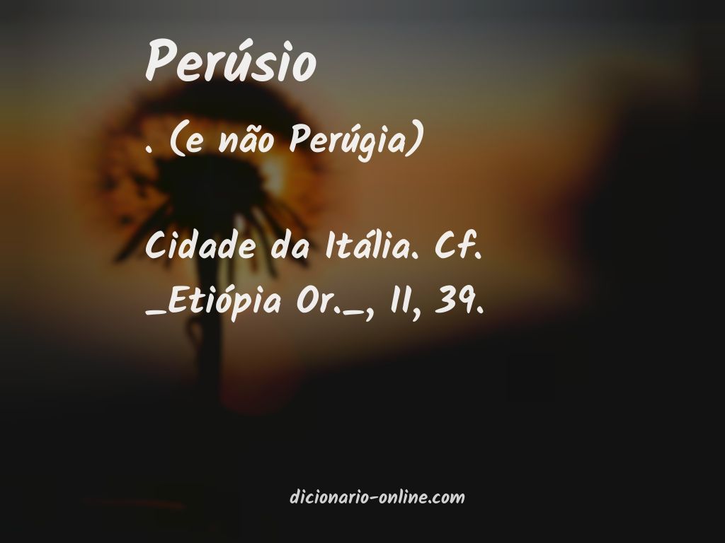 Significado de perúsio