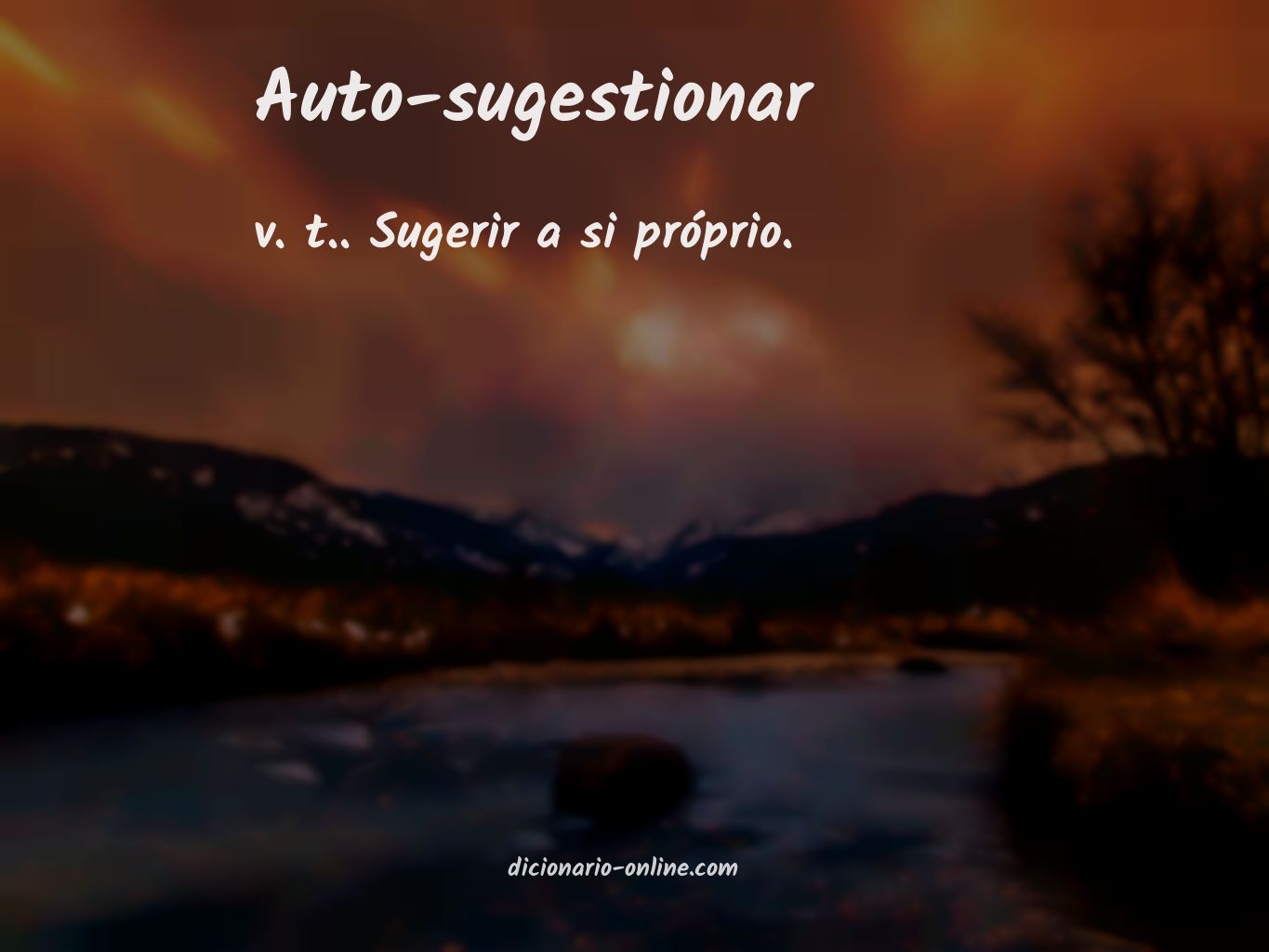 Significado de auto-sugestionar