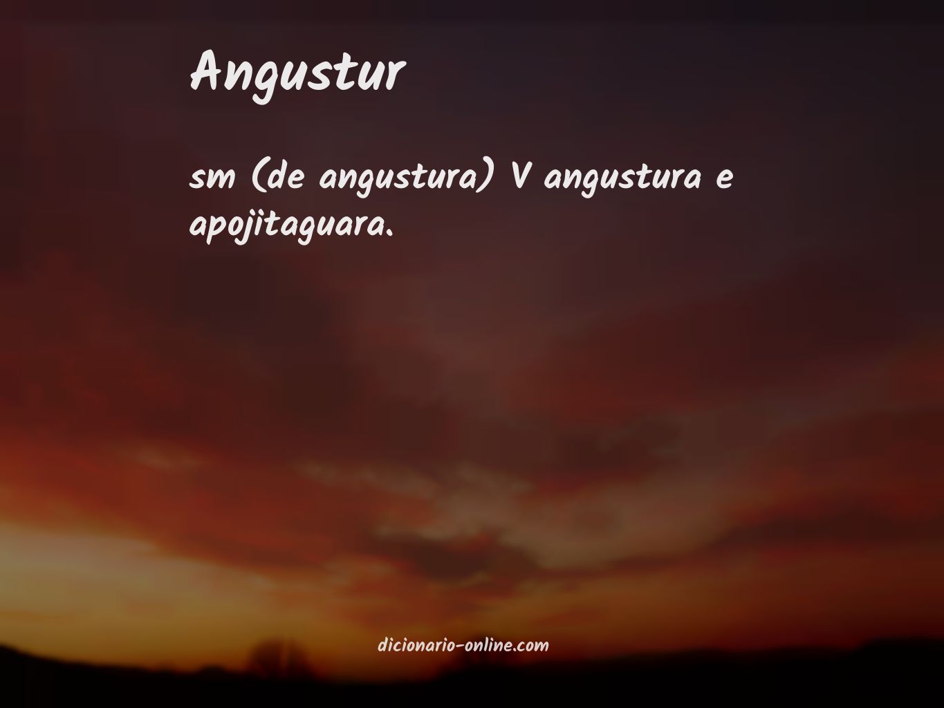 Significado de angustur