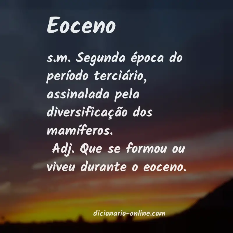 Significado de eoceno