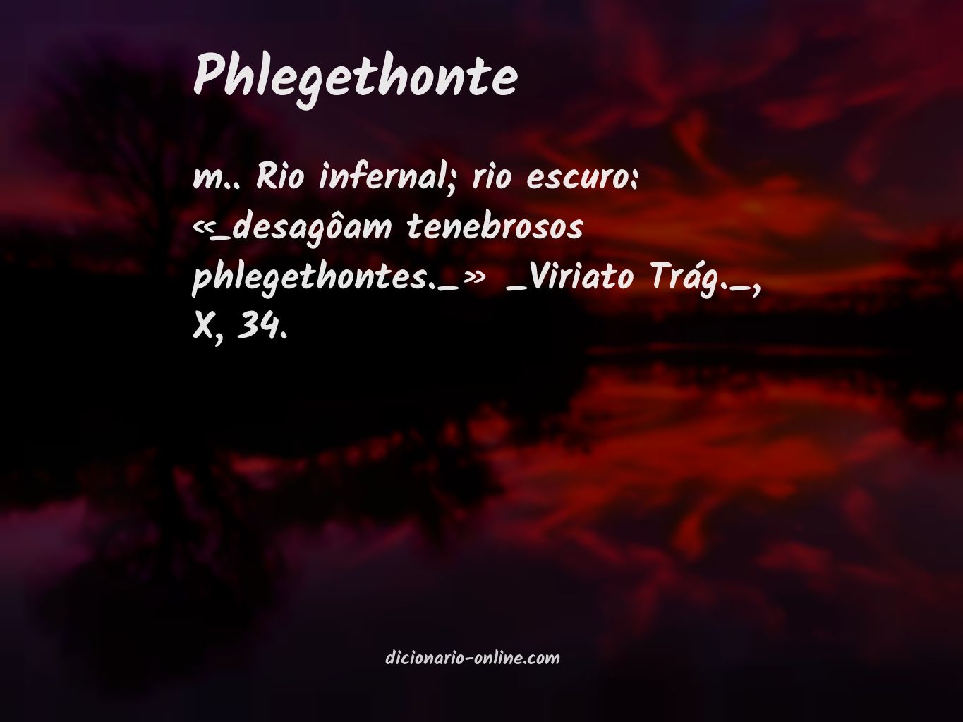 Significado de phlegethonte