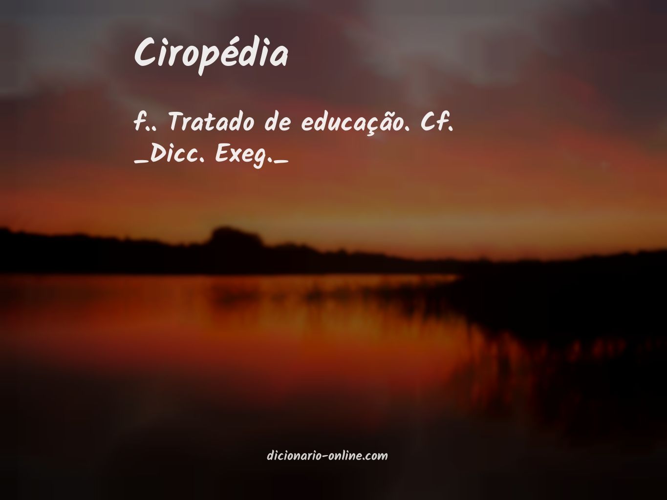 Significado de ciropédia