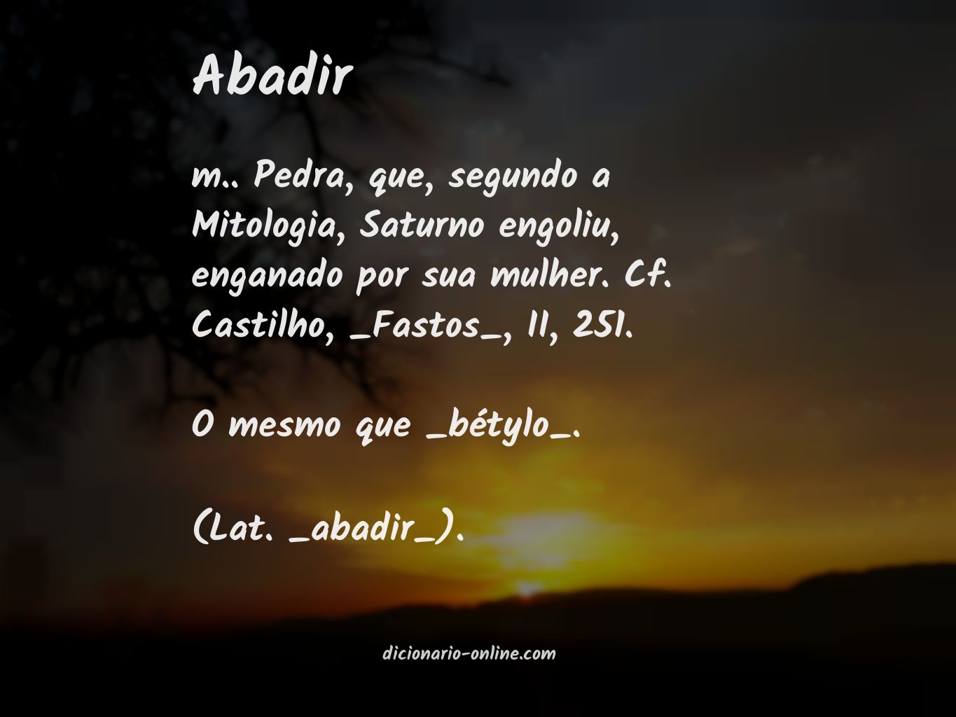 Significado de abadir