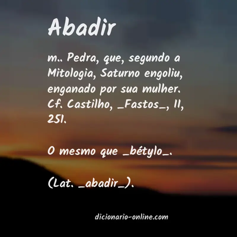 Significado de abadir