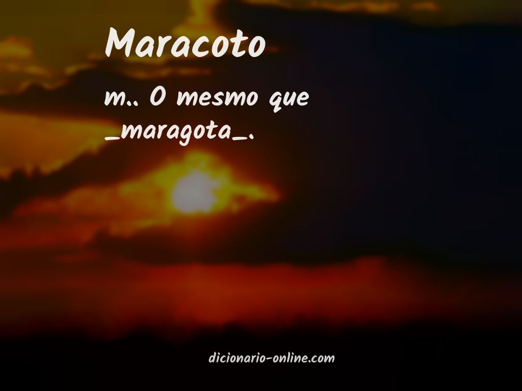 Significado de maracoto