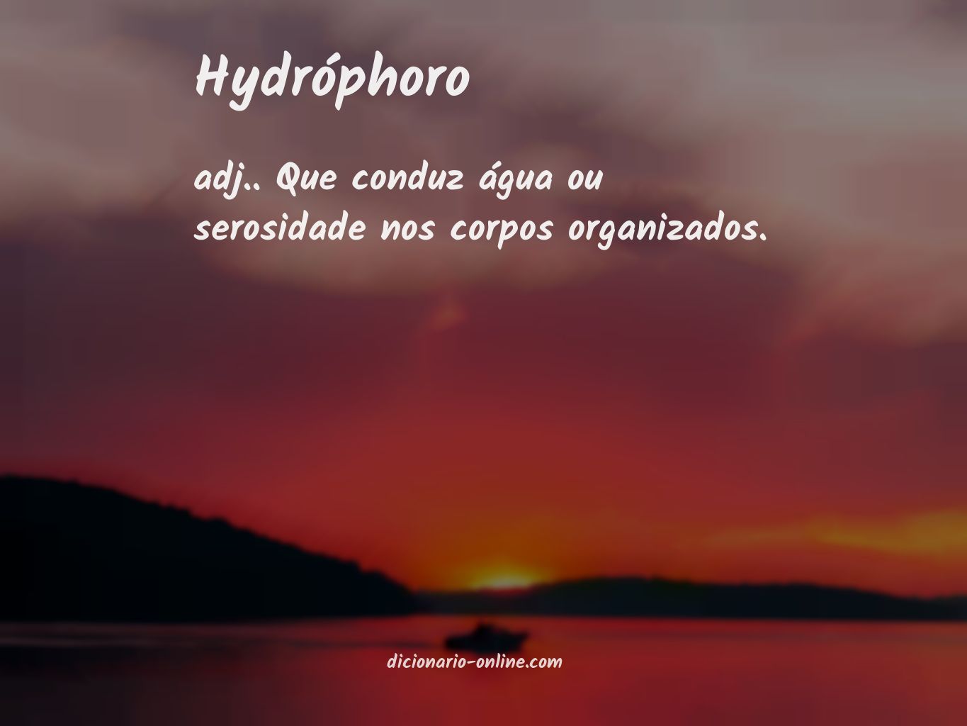 Significado de hydróphoro