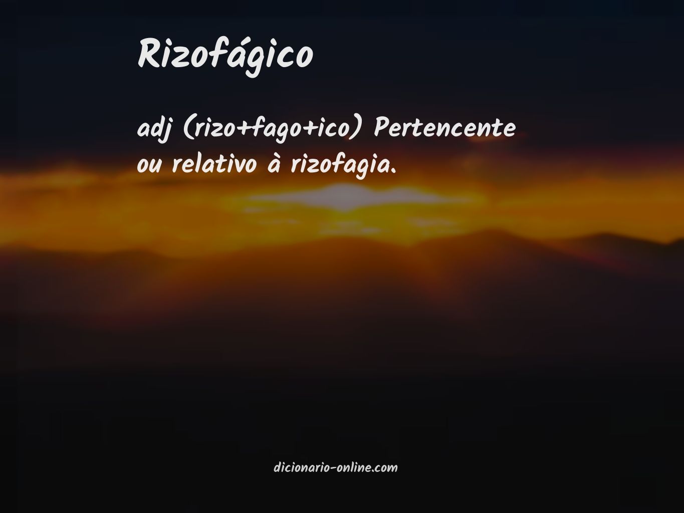 Significado de rizofágico