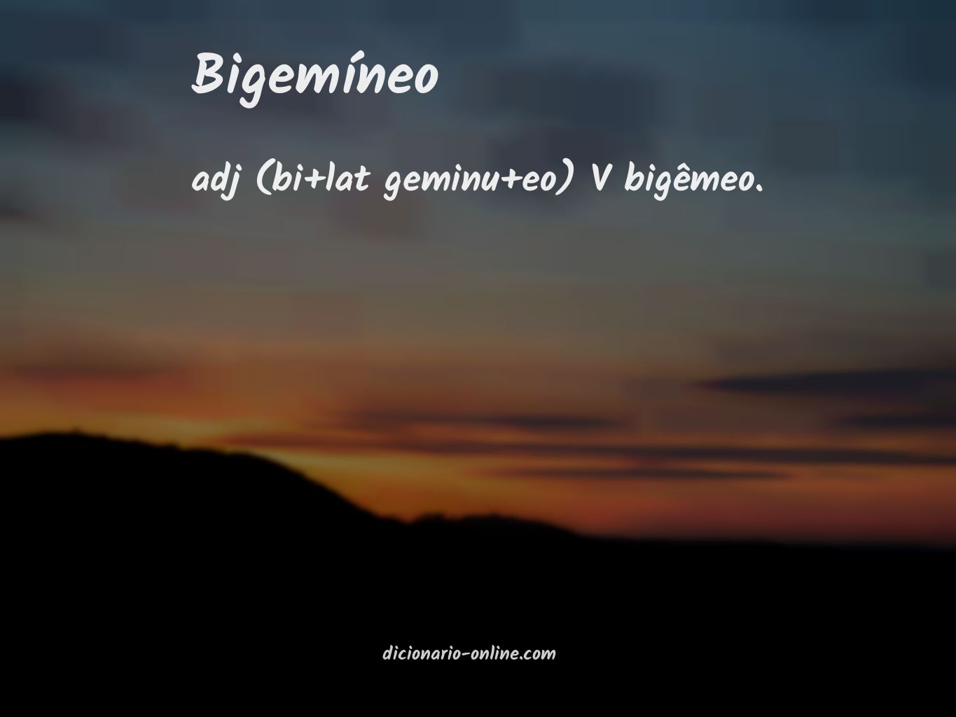 Significado de bigemíneo