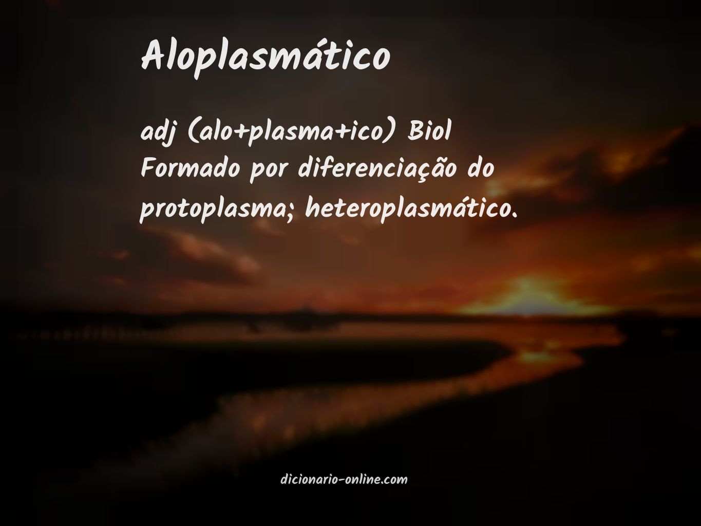 Significado de aloplasmático