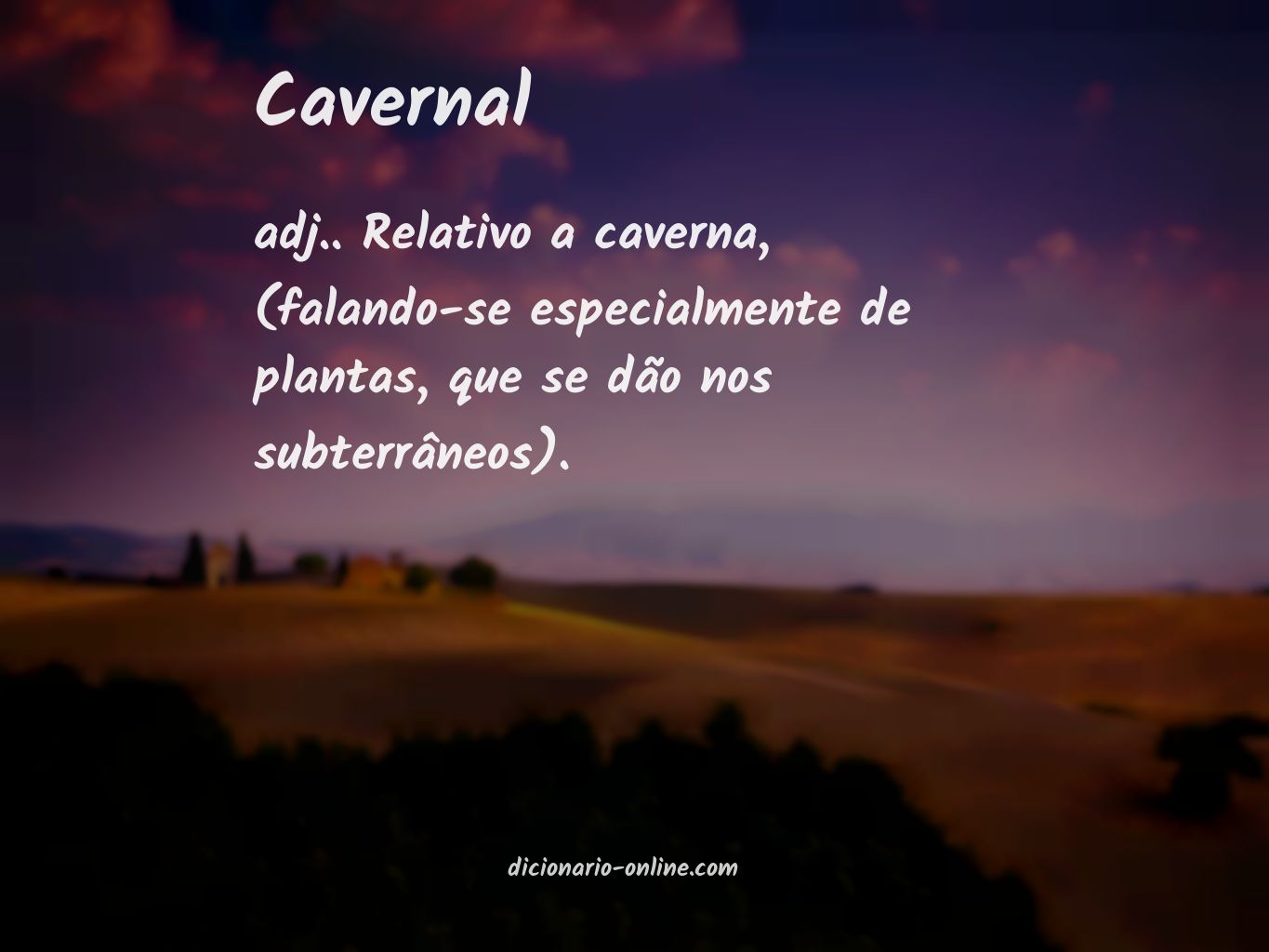 Significado de cavernal