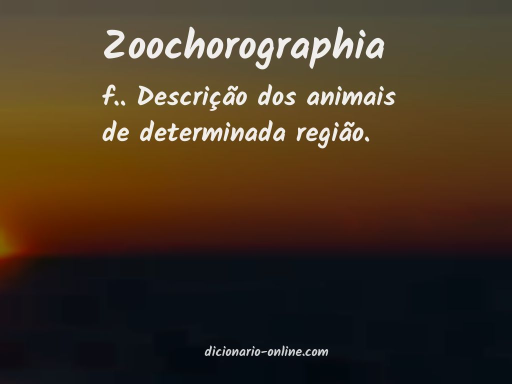 Significado de zoochorographia