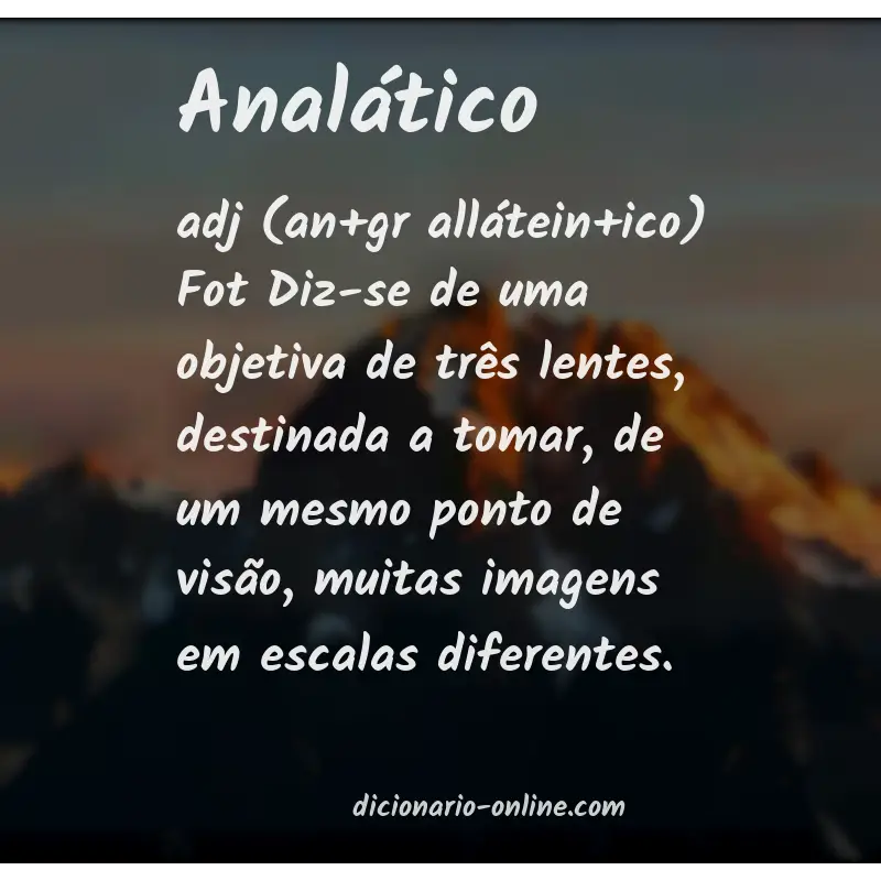 Significado de analático