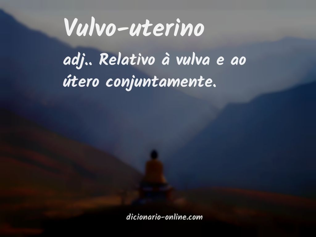 Significado de vulvo-uterino