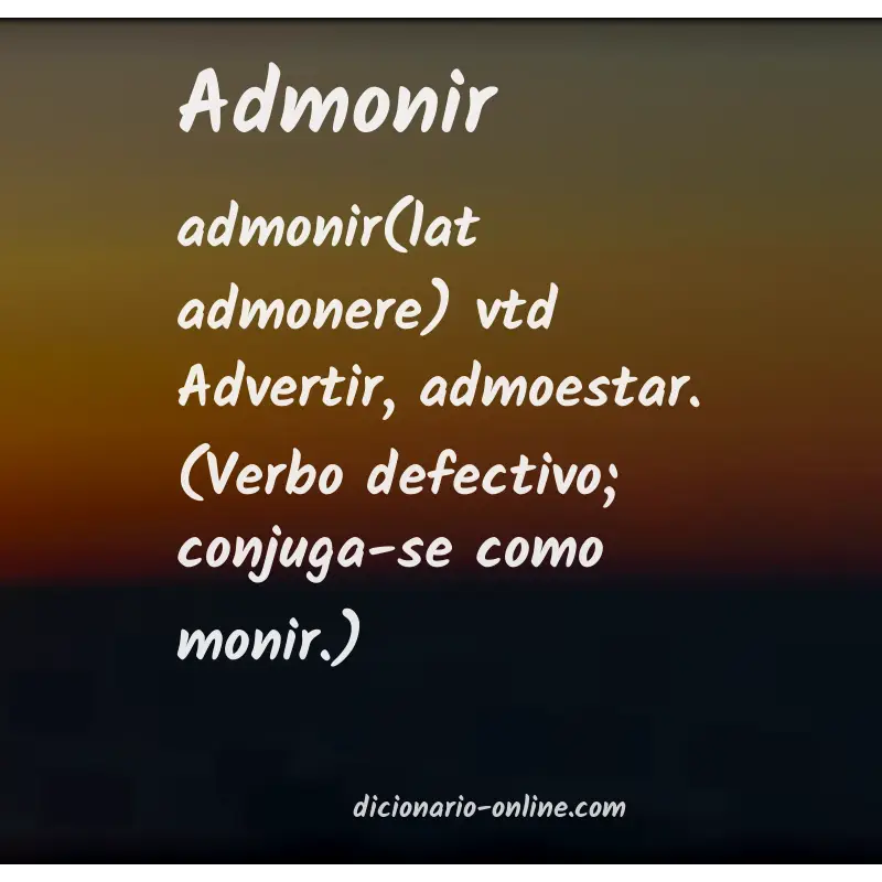 Significado de admonir