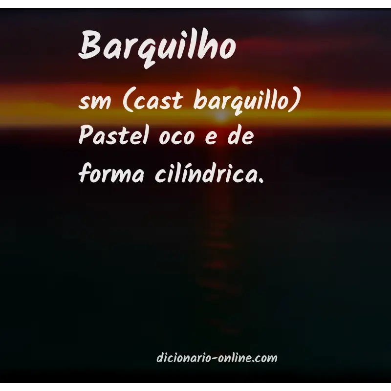 Significado de barquilho