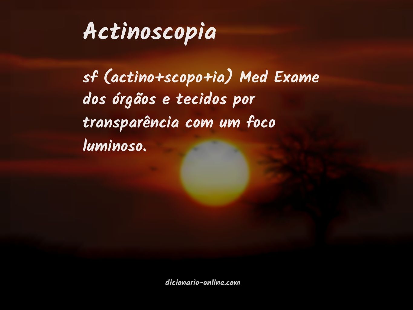 Significado de actinoscopia