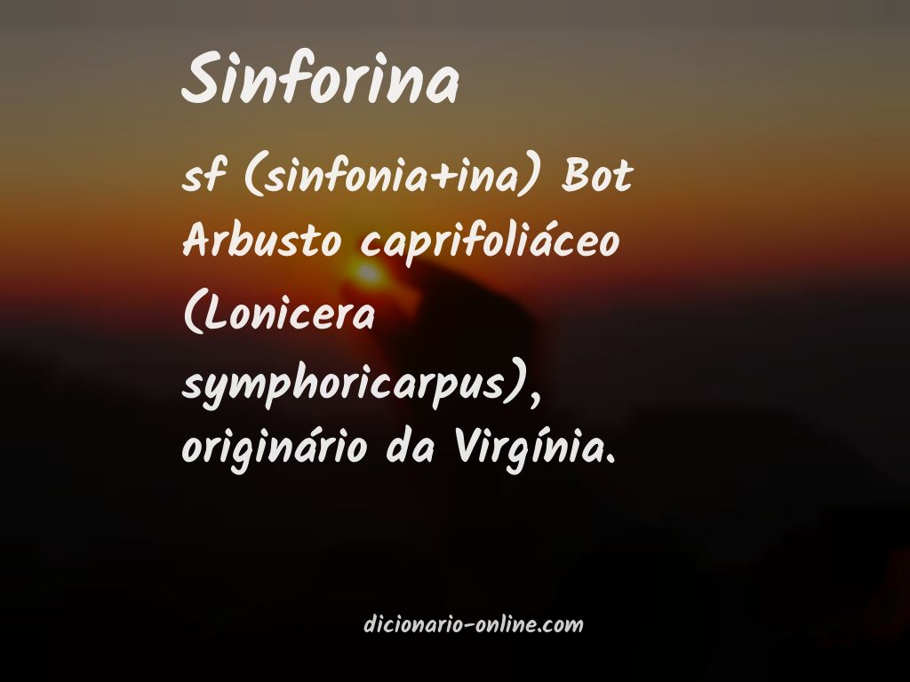 Significado de sinforina