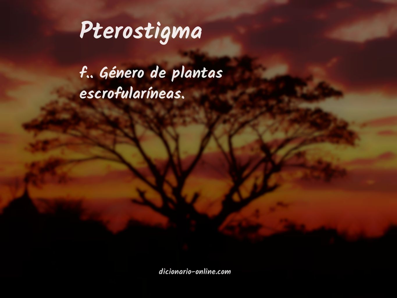 Significado de pterostigma