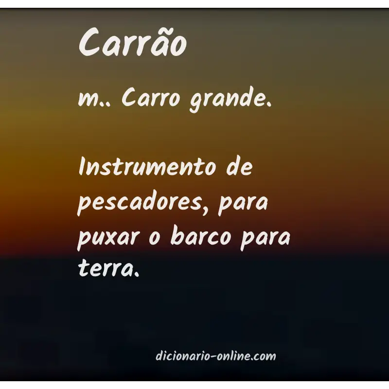 Significado de carrão