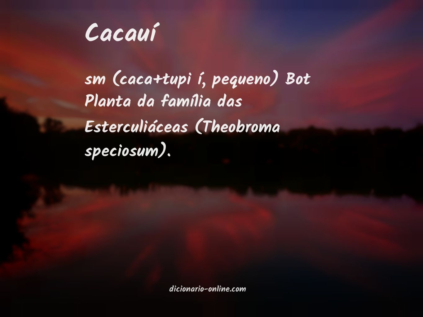 Significado de cacauí