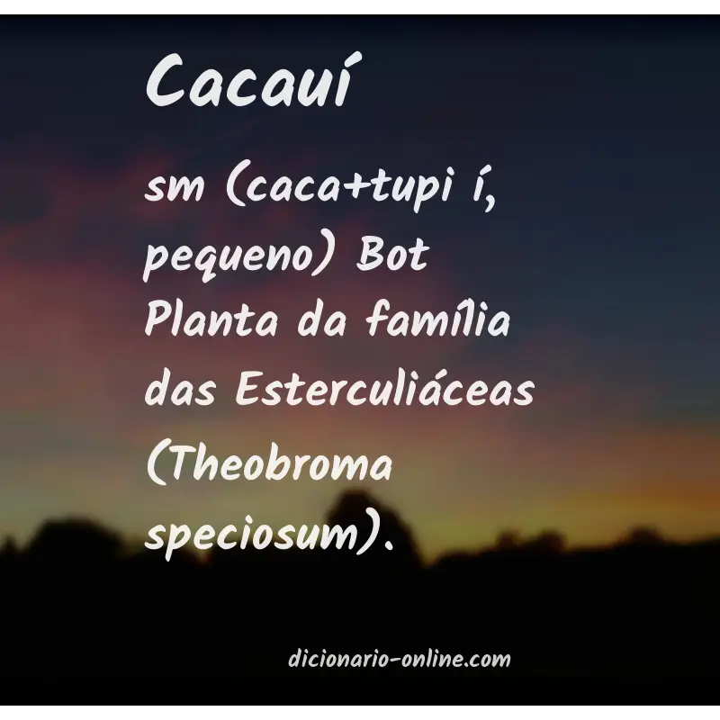 Significado de cacauí