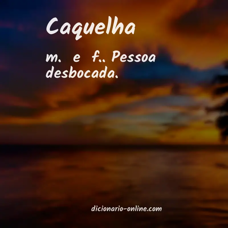 Significado de caquelha
