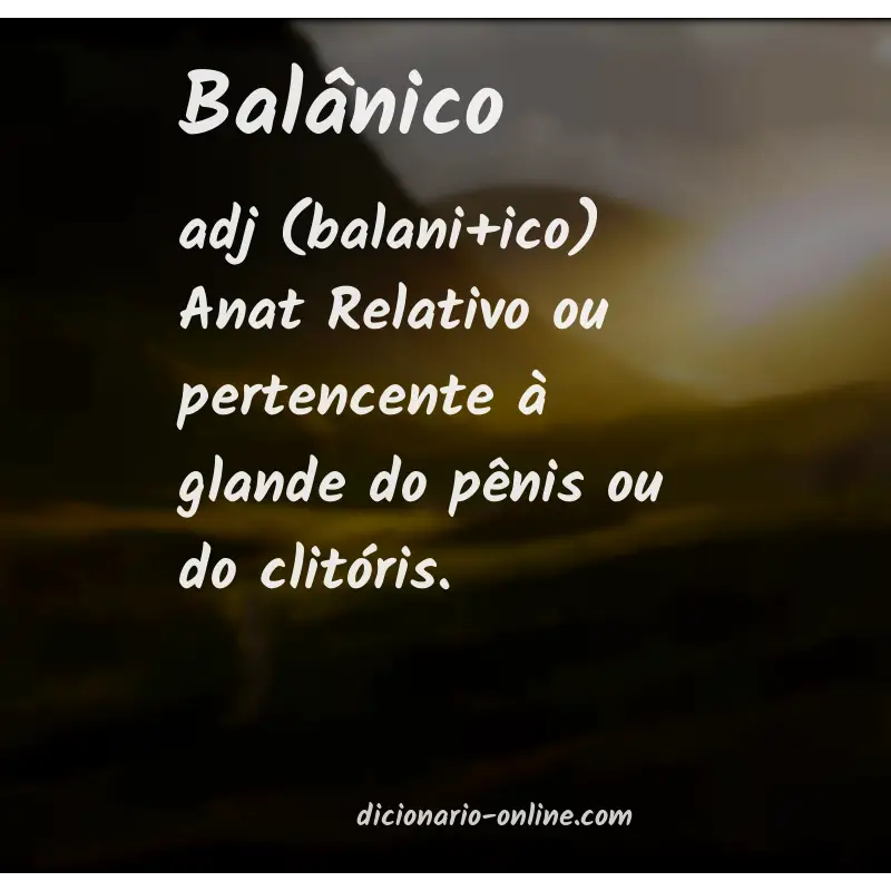 Significado de balânico