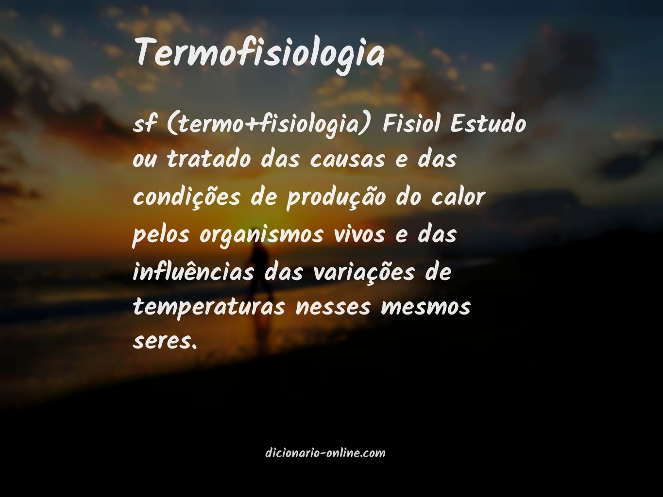 Significado de termofisiologia