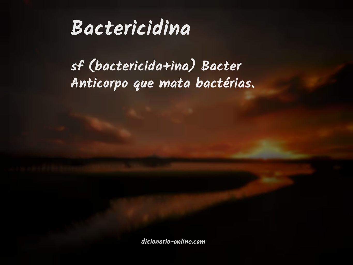 Significado de bactericidina