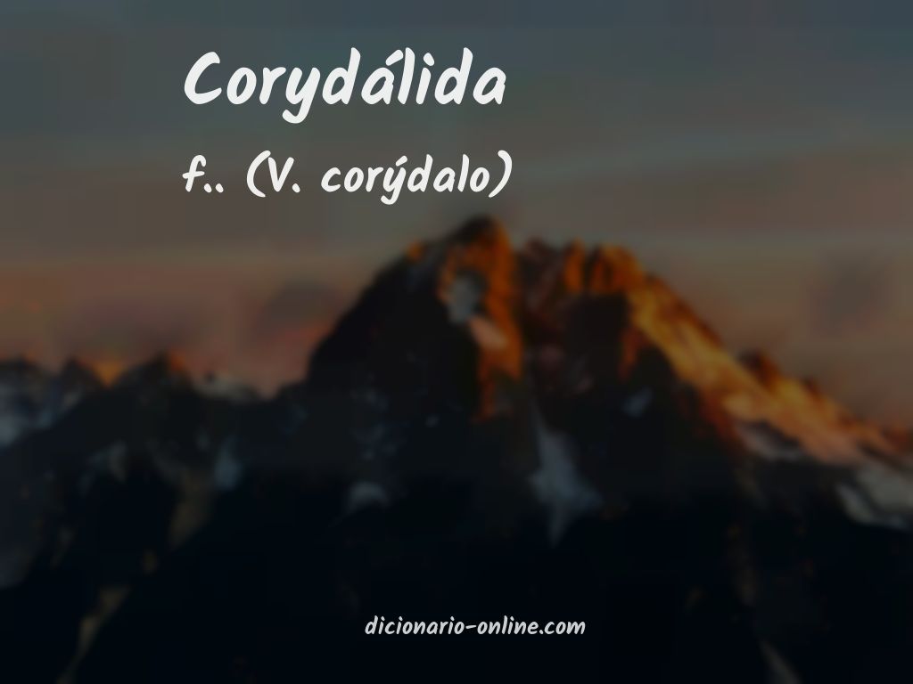 Significado de corydálida