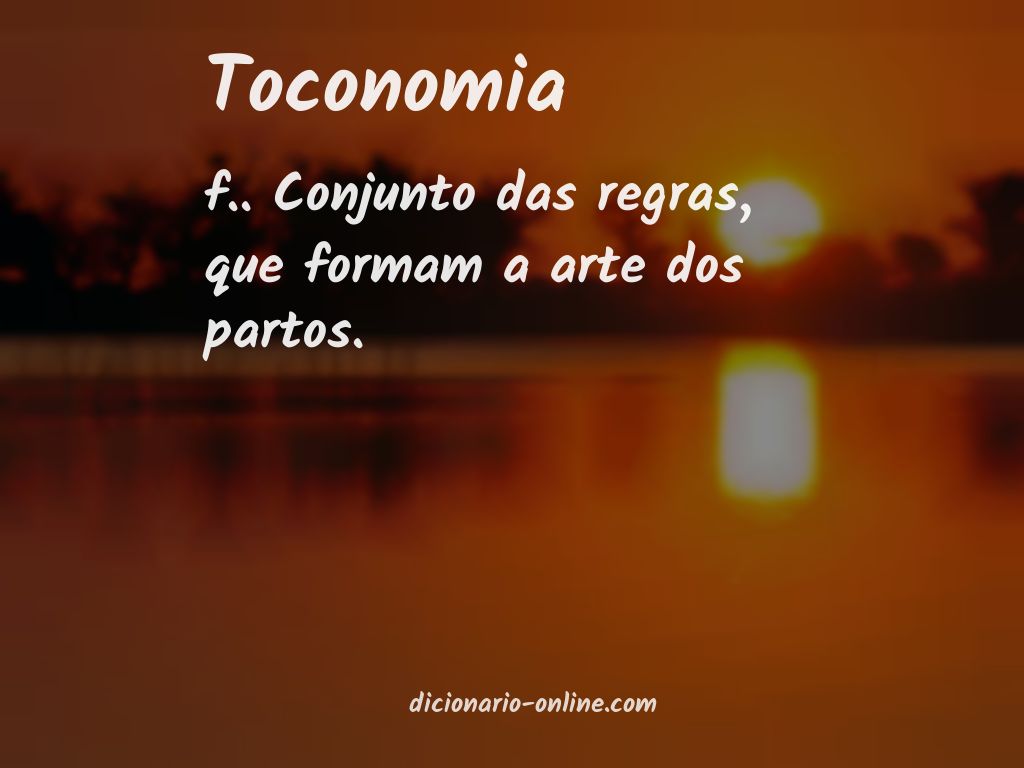 Significado de toconomia