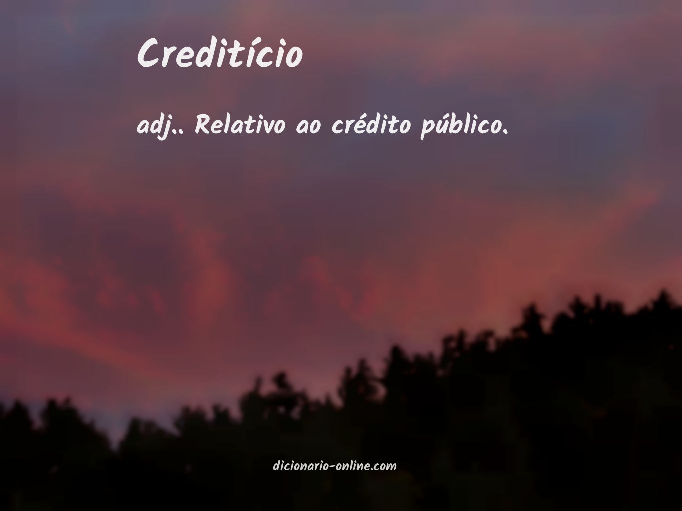 Significado de creditício