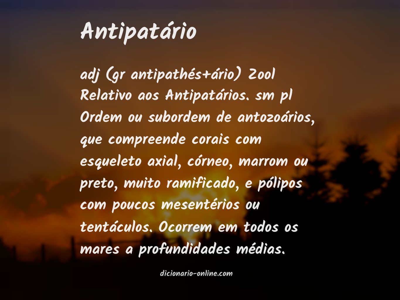 Significado de antipatário