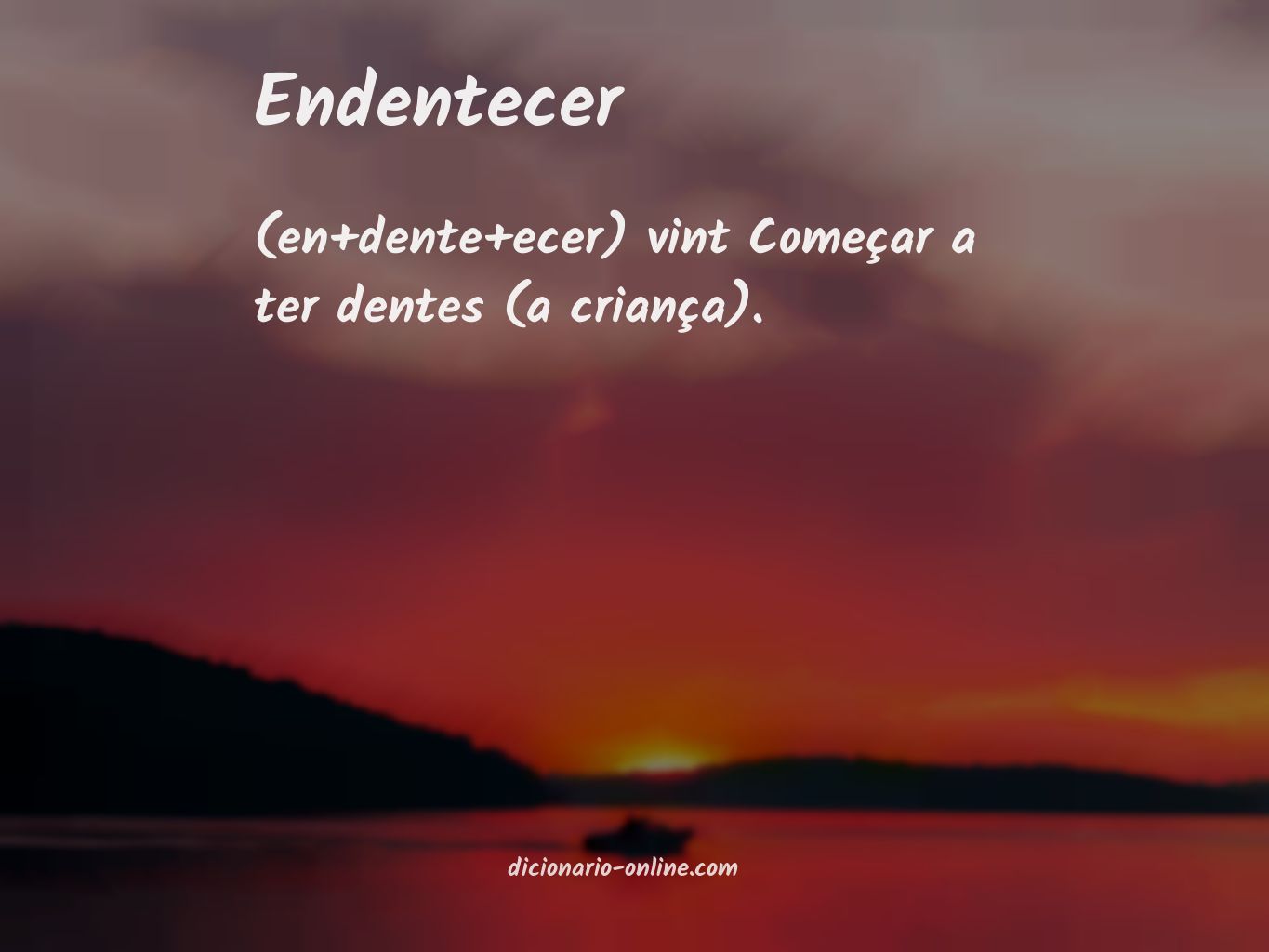 Significado de endentecer