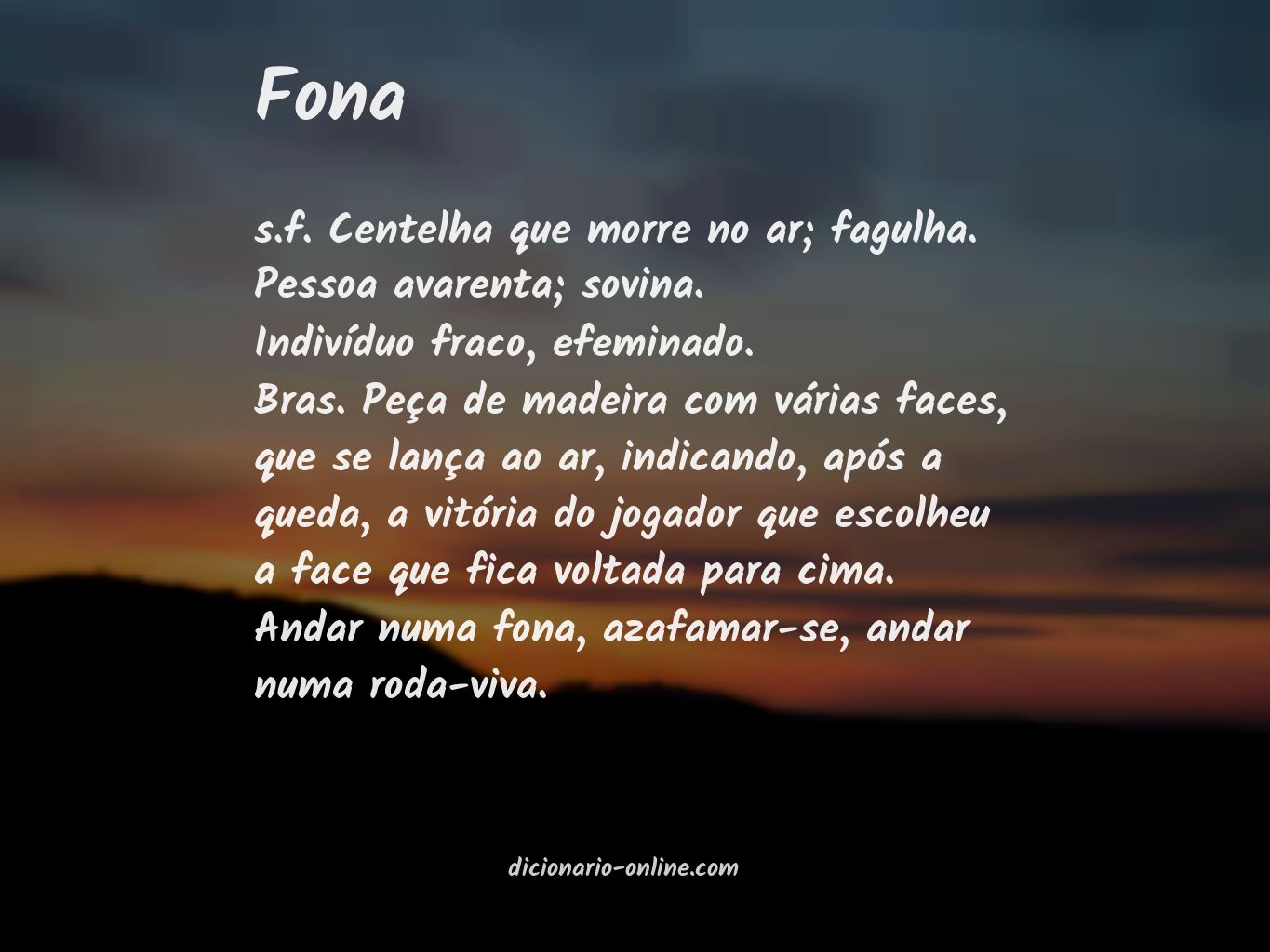 Significado de fona