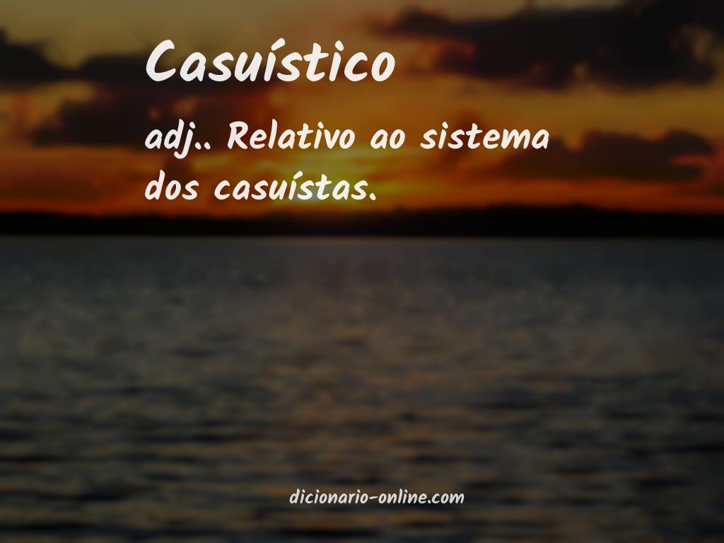 Significado de casuístico