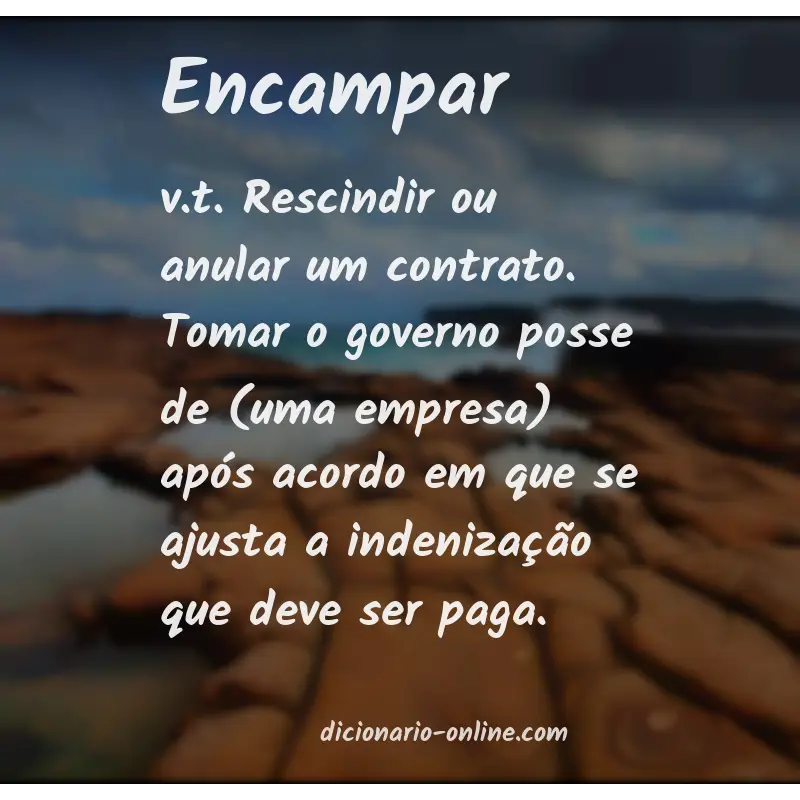 Significado de encampar