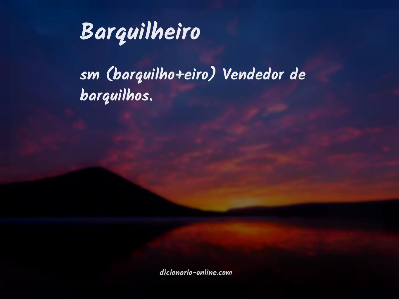 Significado de barquilheiro