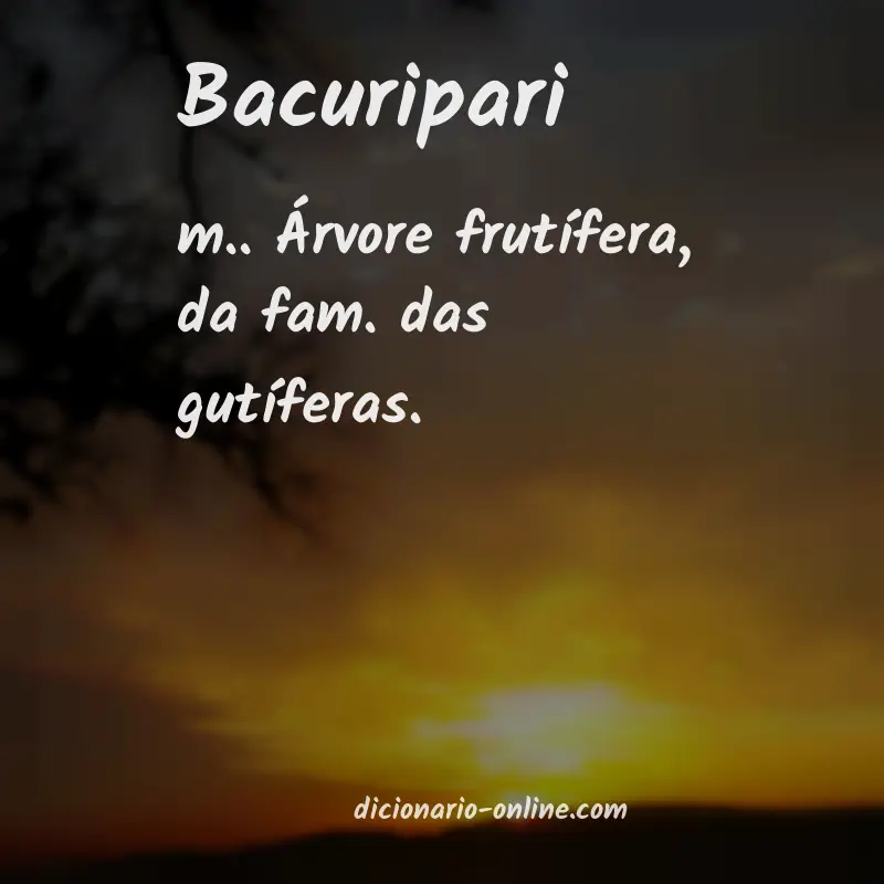 Significado de bacuripari