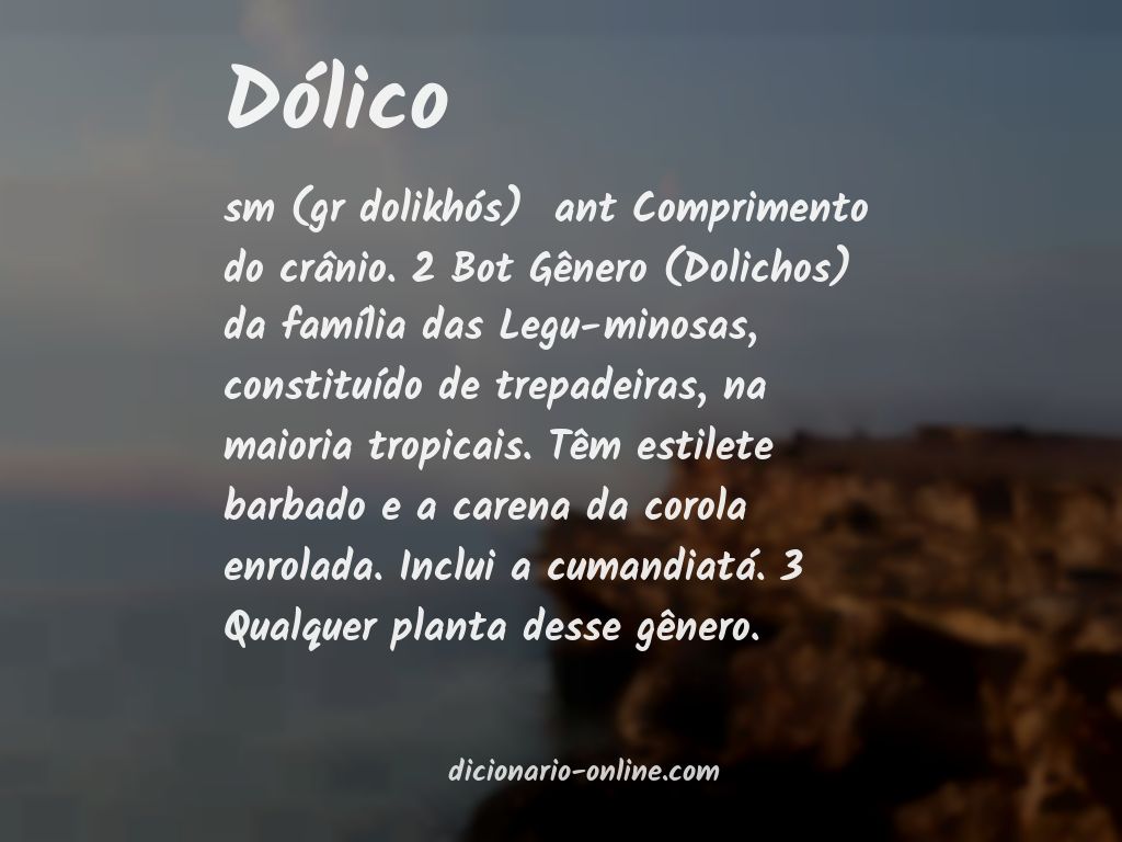 Significado de dólico