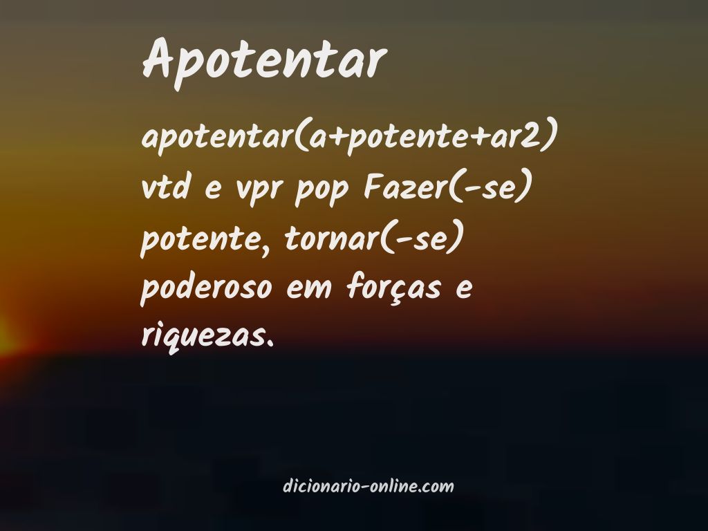 Significado de apotentar