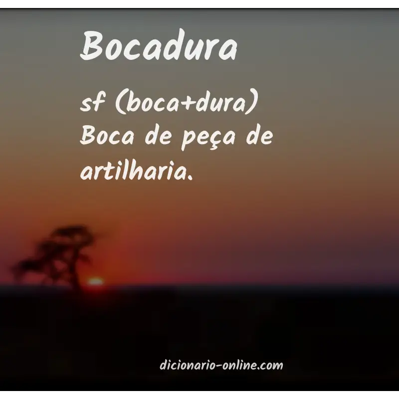 Significado de bocadura